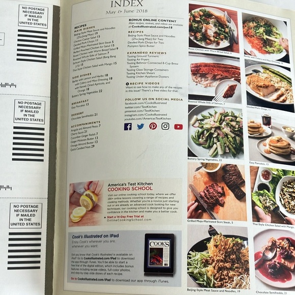 Cook’s Illustrated Magazine - May & June 2018 Edition - prior issues - Picture 15 of 15